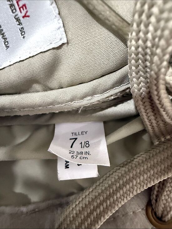 The Airflo Tilley Hat Size 7 1/8 Cream Beige Wide Brim LTM6 Outdoor Vented main image 3